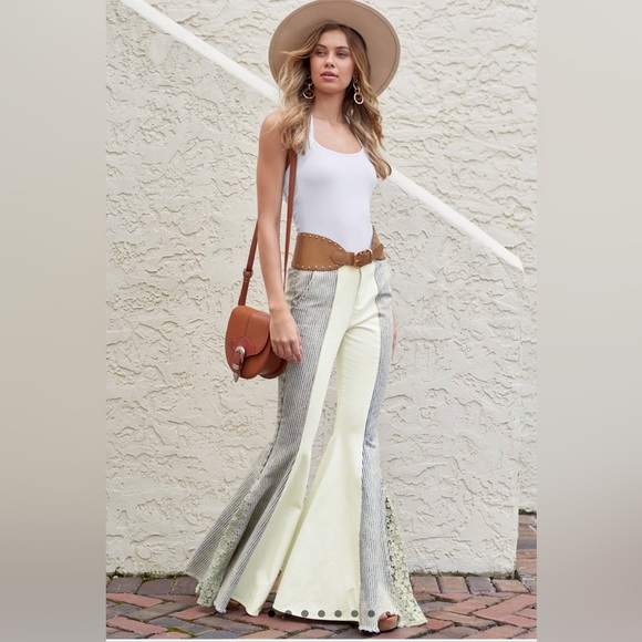 Trendy Flared Pants with Denim Jacket - Picture 7 of 16